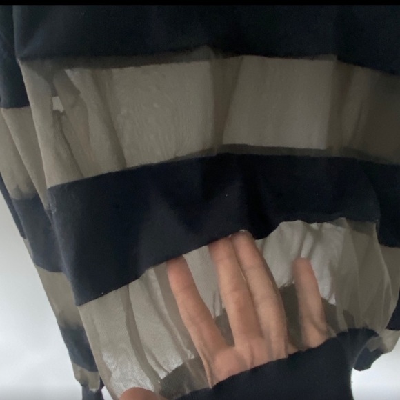 Louis Vuitton Black Sheer Striped Sweater - Small - Picture 2 of 3